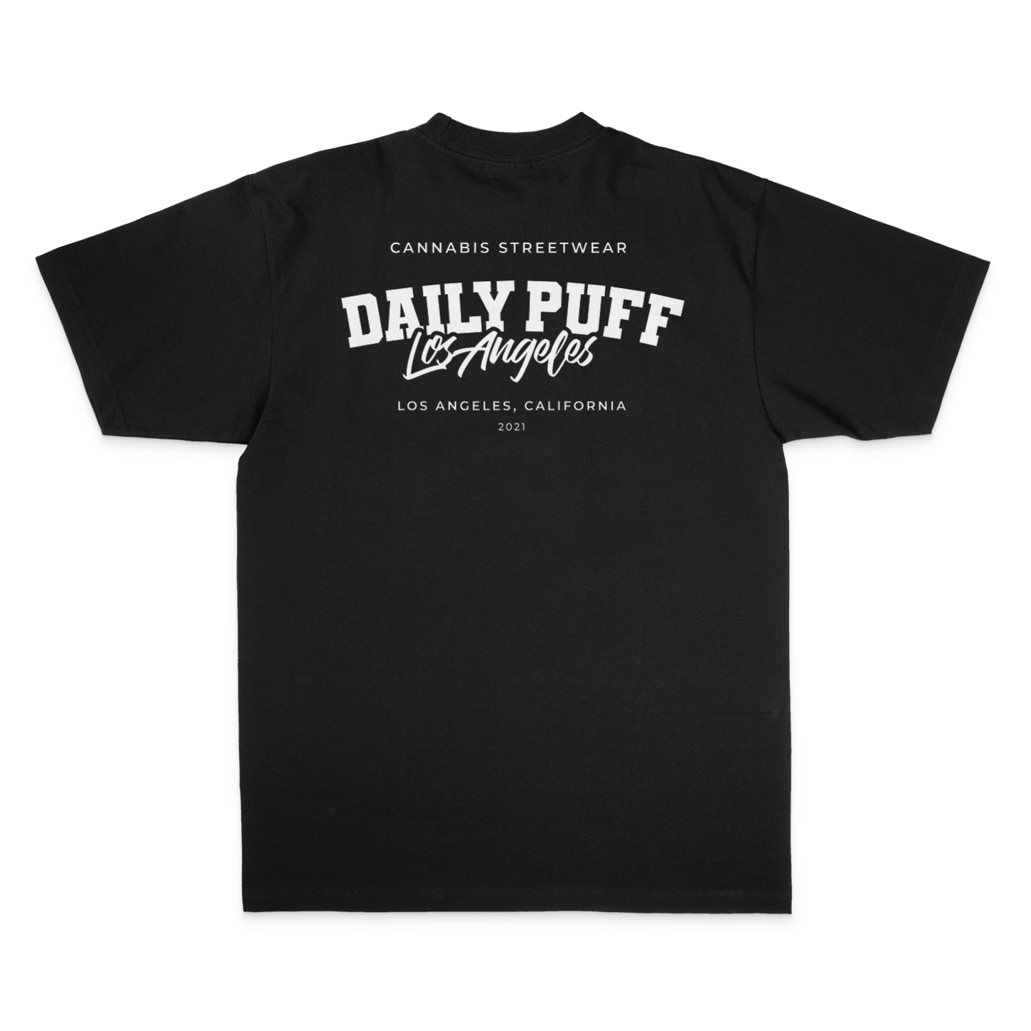 DAILY PUFF PREMIUM HEAVYWEIGHT TEES V1 BLACK | SHAKA WEAR 100% US COTTON