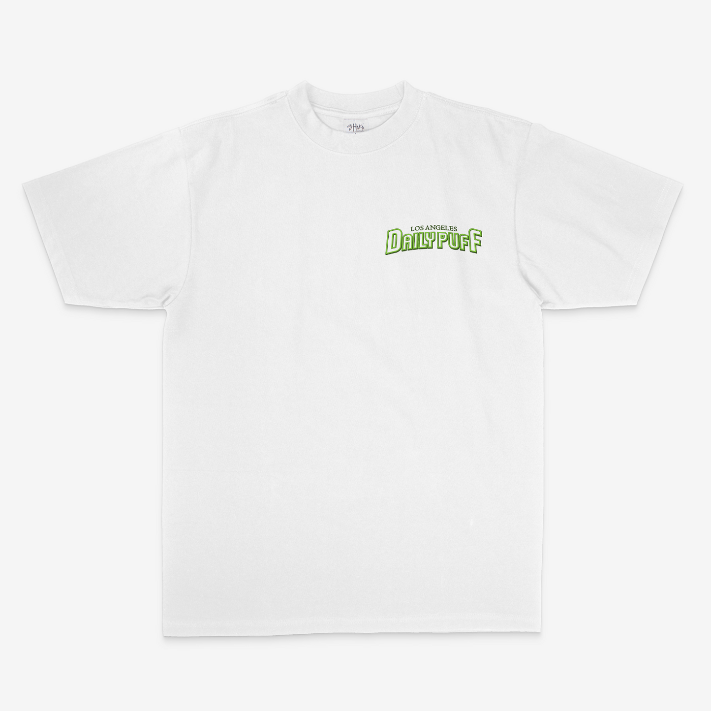 DAILY PUFF PREMIUM HEAVYWEIGHT TEES V4 WHITE | SHAKA WEAR 100% US COTTON