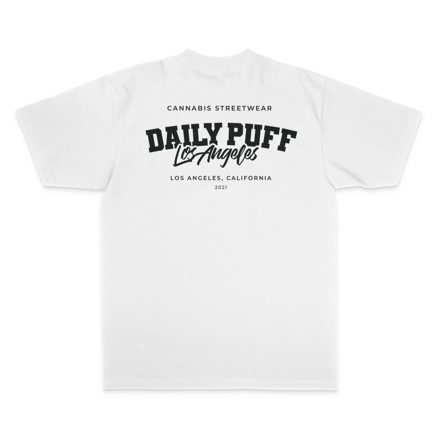 DAILY PUFF PREMIUM HEAVYWEIGHT TEES V1 WHITE | SHAKA WEAR 100% US COTTON