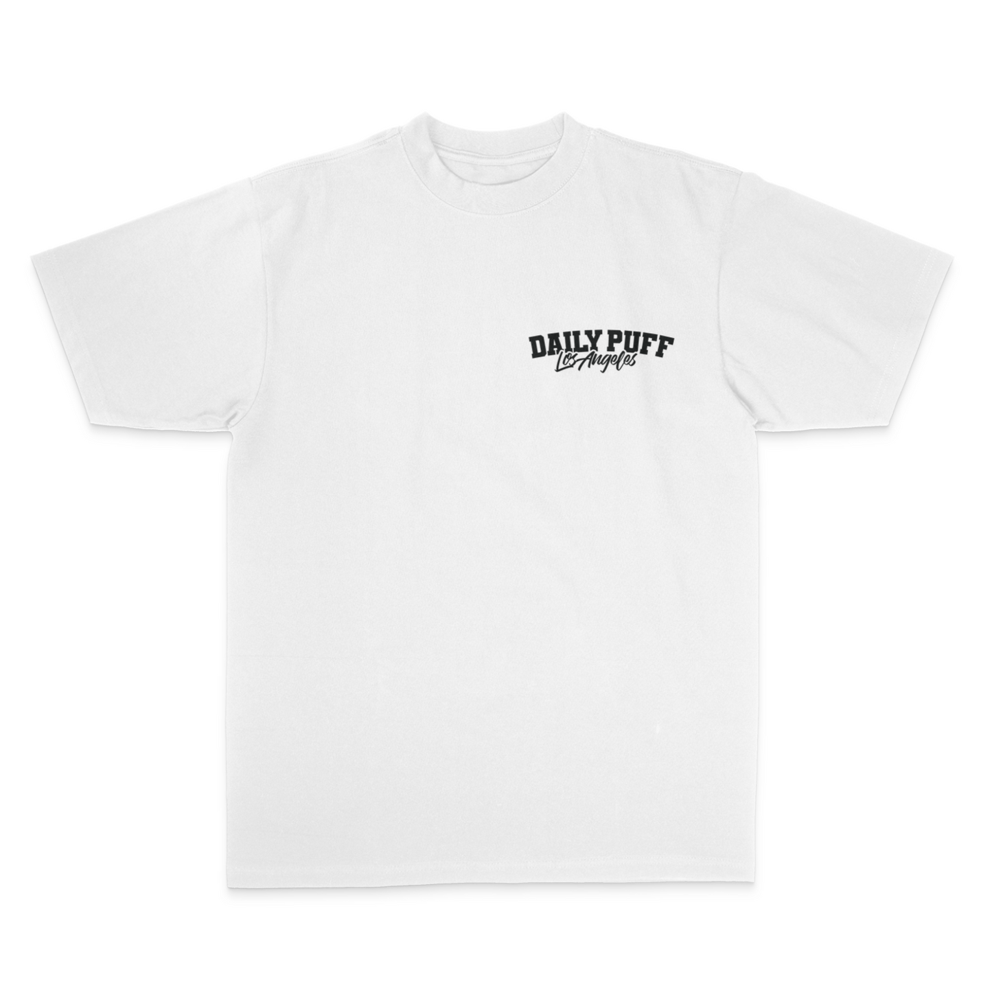 DAILY PUFF PREMIUM HEAVYWEIGHT TEES V1 WHITE | SHAKA WEAR 100% US COTTON