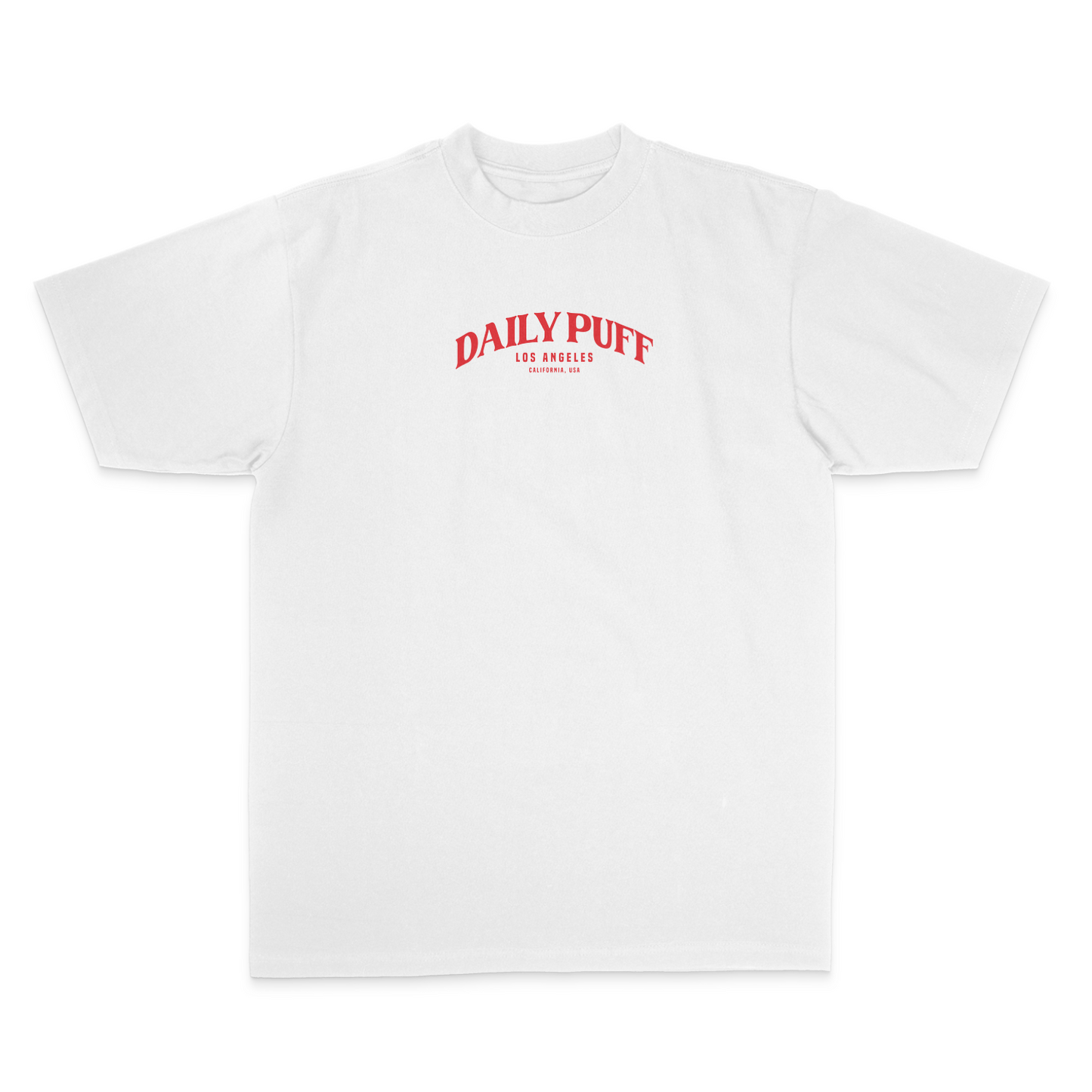DAILY PUFF PREMIUM HEAVYWEIGHT TEES V2 WHITE | SHAKA WEAR 100% US COTTON