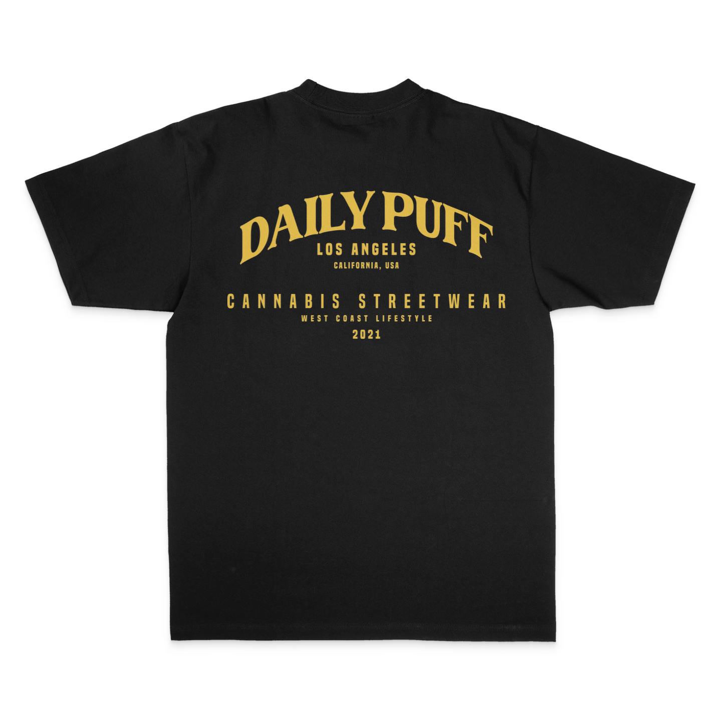 DAILY PUFF PREMIUM HEAVYWEIGHT TEES V2 BLACK |SHAKA WEAR 100% US COTTON