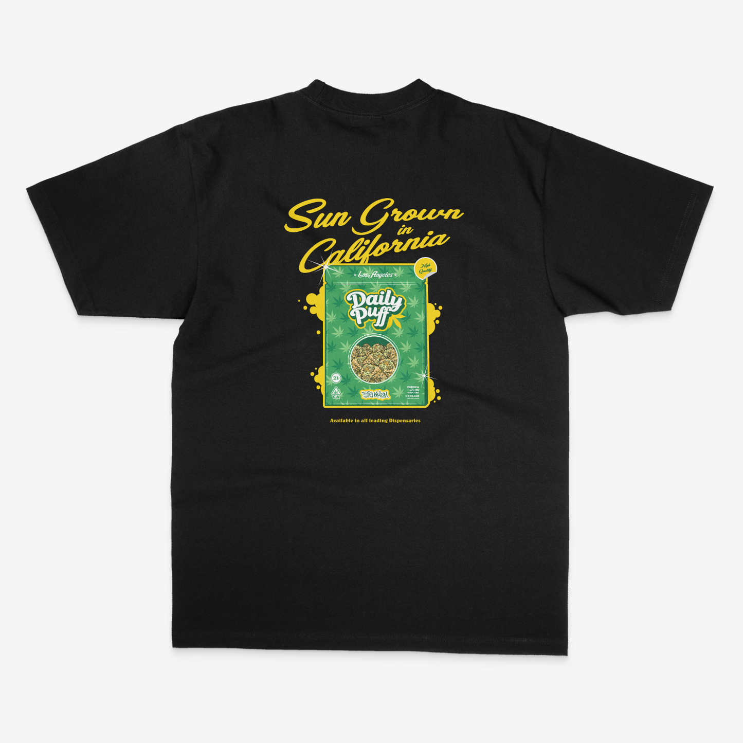 DAILY PUFF PREMIUM HEAVYWEIGHT TEES V5 BLACK | SHAKA WEAR 100% US COTTON