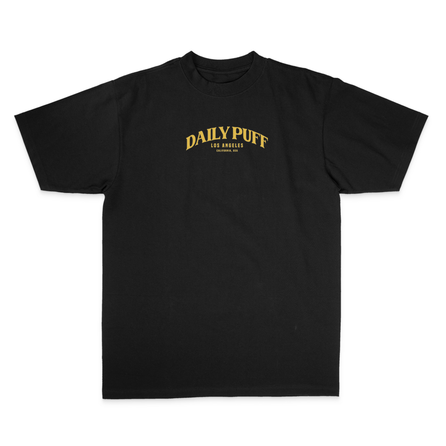 DAILY PUFF PREMIUM HEAVYWEIGHT TEES V2 BLACK |SHAKA WEAR 100% US COTTON