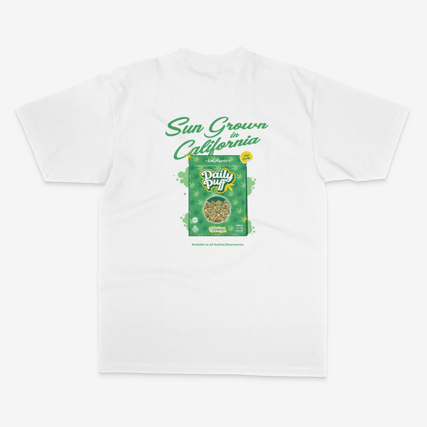 DAILY PUFF PREMIUM HEAVYWEIGHT TEES V5 WHITE | SHAKA WEAR 100% US COTTON