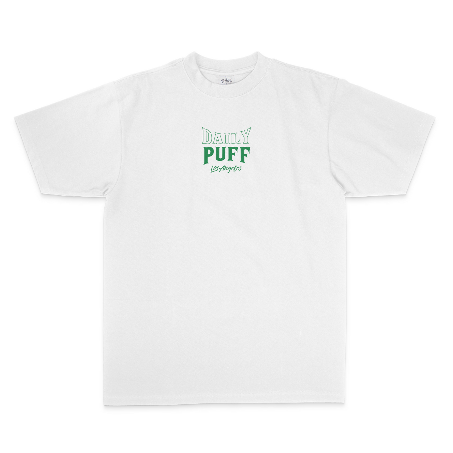 DAILY PUFF PREMIUM HEAVYWEIGHT TEES V3 WHITE | SHAKA WEAR 100% US COTTON